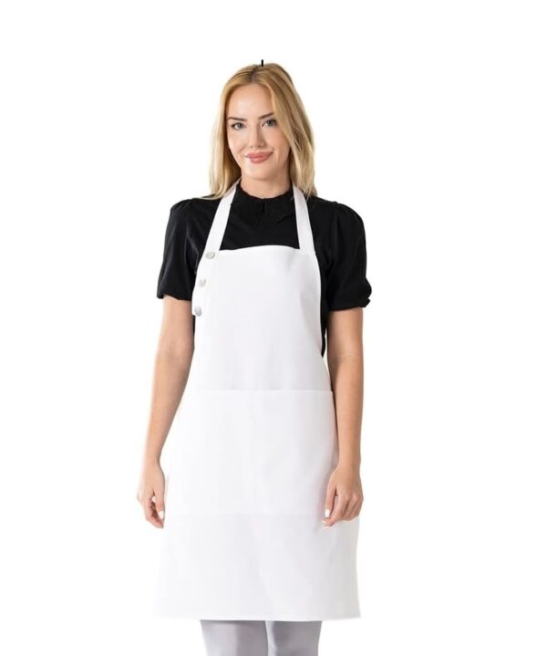 Off white Kitchen Apron Waterdrop Resistant Cotton Apron