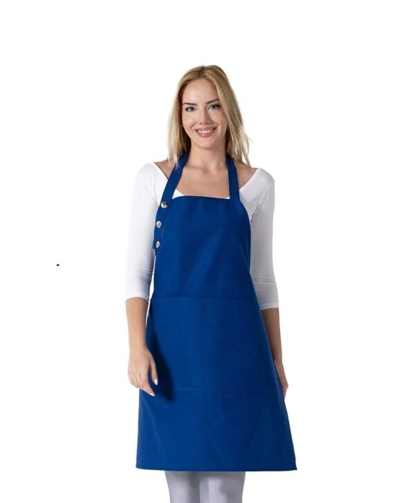 Blue Kitchen Apron Waterdrop Resistant Cotton Apron