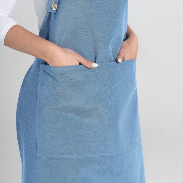 Woomen Kitchen Apron Waterdrop Resistant Cotton Apron - Image 5